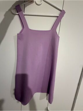 Zara Lilac Square-Neck Mini Dress